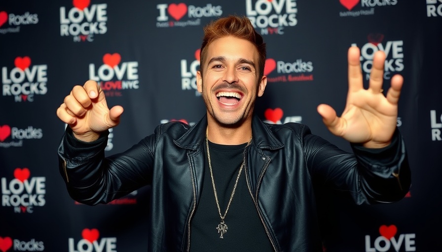 Event attendee posing at Love Rocks NYC, promoting health awareness.