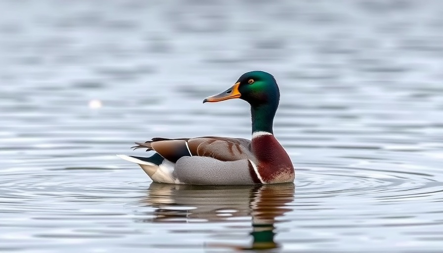 Northern Shoveler duck swimming, illustrating duck population decline.