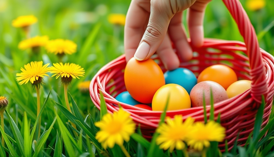 Vibrant colored eggs in a basket indicating rising egg prices.