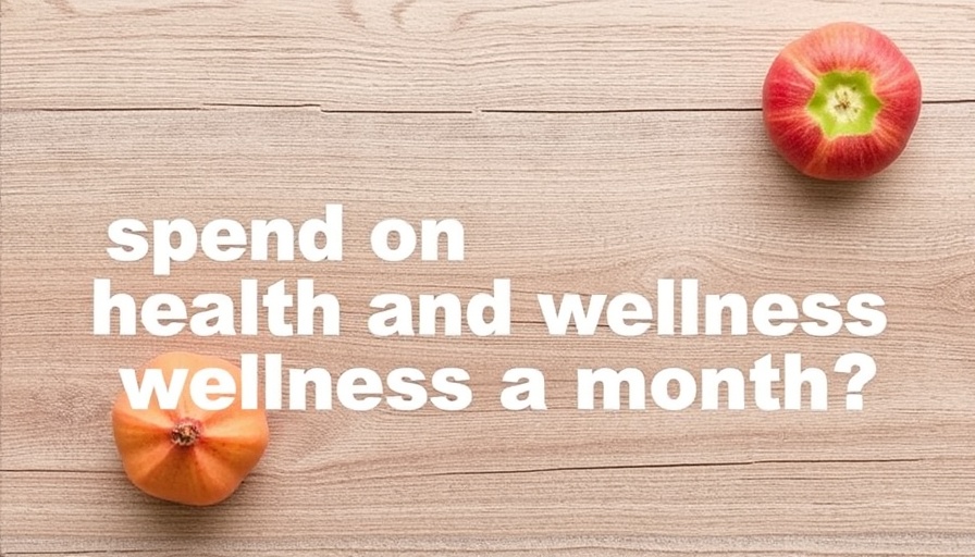 How much do you spend on health and wellness a month?