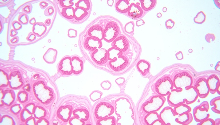 Microscopic tissue view with annotations in scientific study.