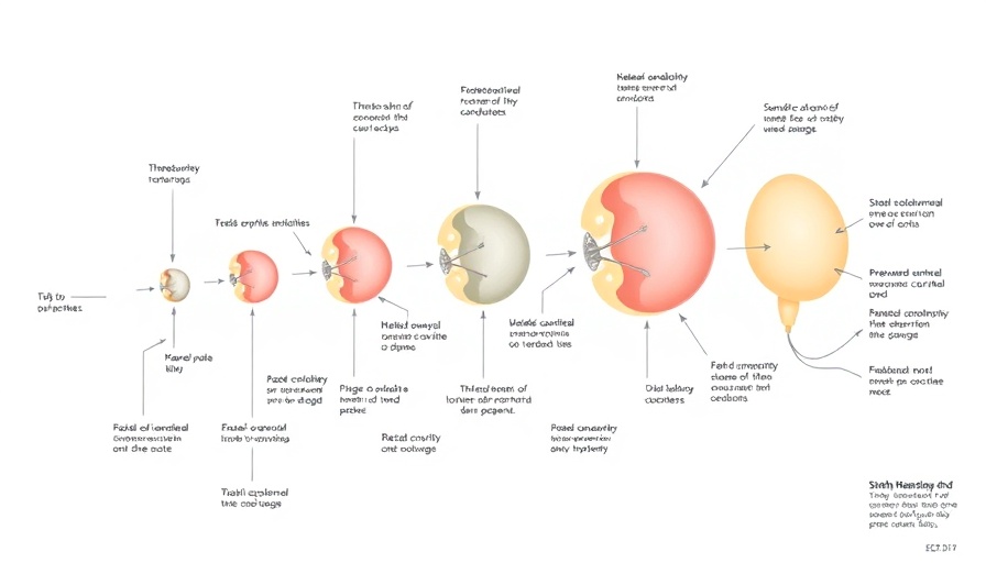 Diagram of early embryo development and mitochondrial activity, early embryo development health.