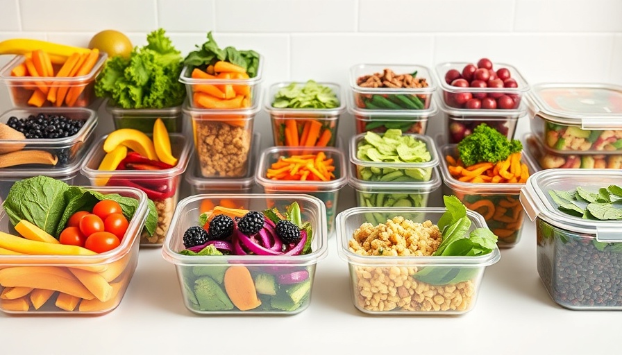 Colorful plant-based diet containers for cardiometabolic health