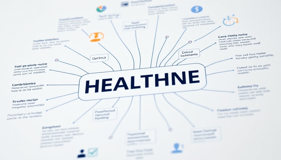 Conceptual diagram of trust in digital healthcare with keywords.