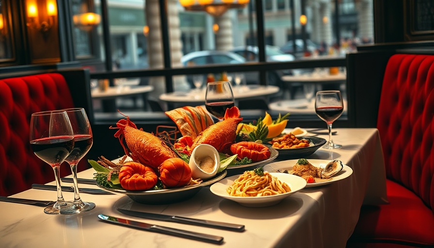 Luxurious Dallas entertainment dining with gourmet seafood.