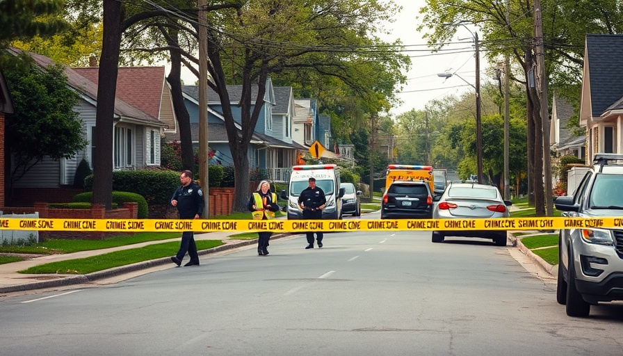 San Antonio breaking news crime scene on a quiet residential street.