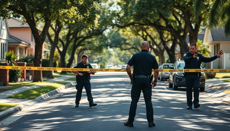 San Antonio police crime scene investigation on residential street