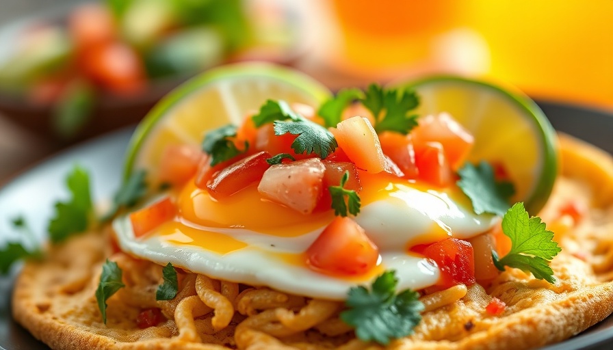 Vibrant brunch dish in Houston's new brunch spots, featuring sunny-side-up eggs.