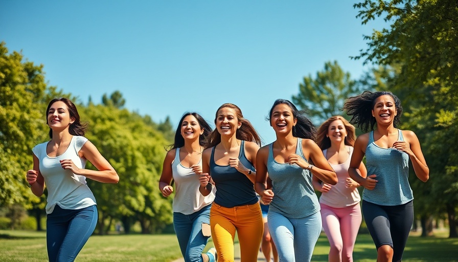 Active women jogging in park, promoting heart health and reducing lifestyle risks.