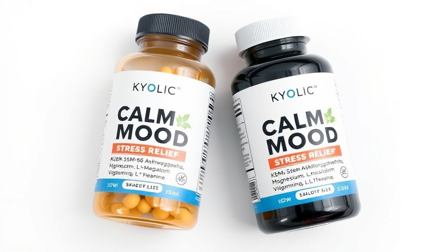 Two Kyolic Calm Mood bottles for stress and anxiety relief.