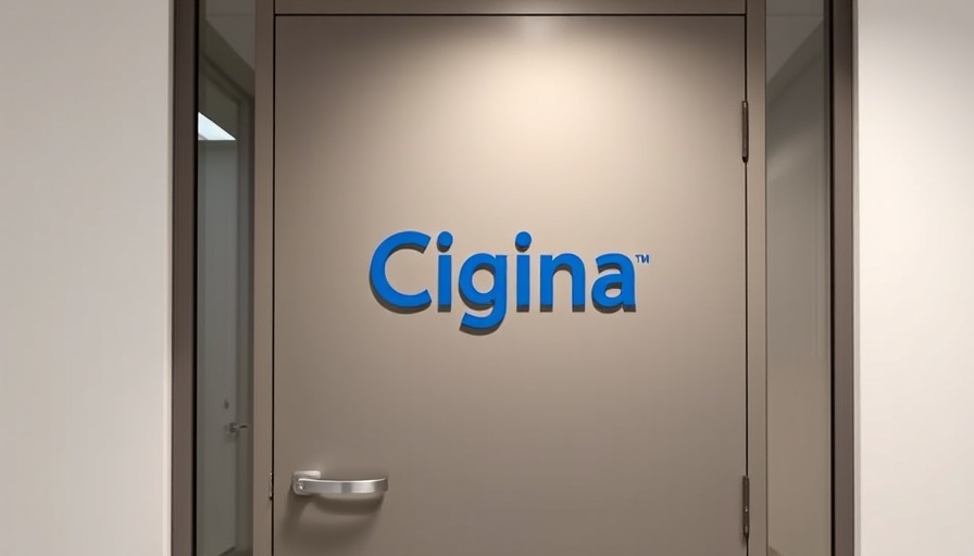 Cigna logo on a door representing Cigna Jefferson Health contract dispute.