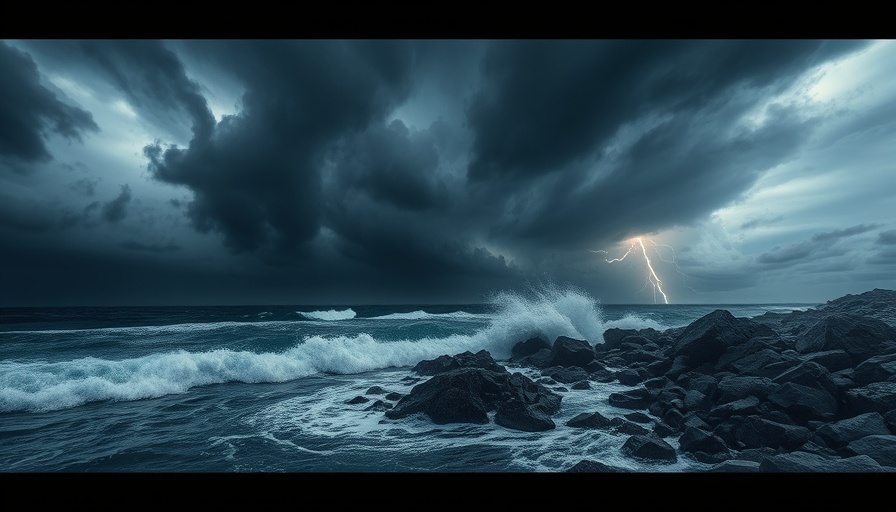 Dramatic stormy sky symbolizing extreme weather impacts in the US.