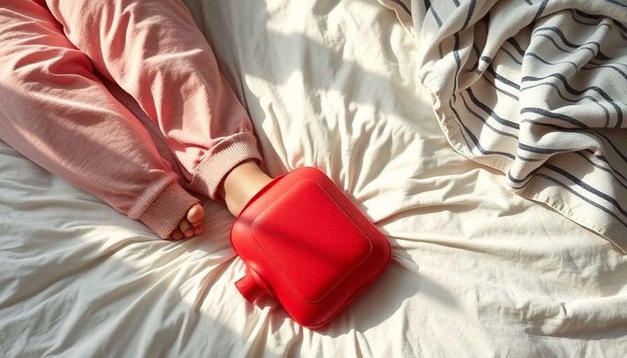 Person warming feet with hot water bottle to combat discomfort of cold feet.