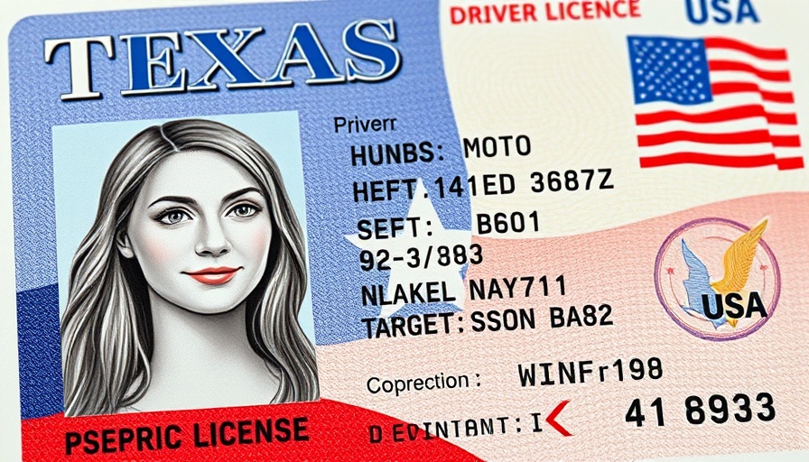 Texas Real ID for air travel, sample driver's license.