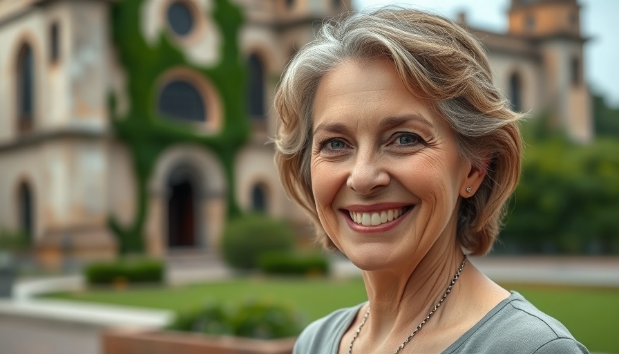 Mature woman outdoors, transformative education reform theme