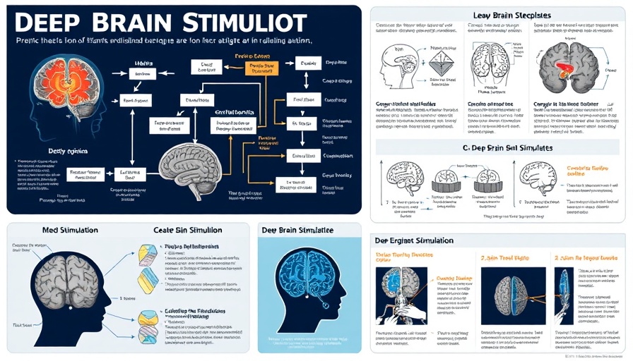 Infographic of deep brain stimulation autism treatment technique.