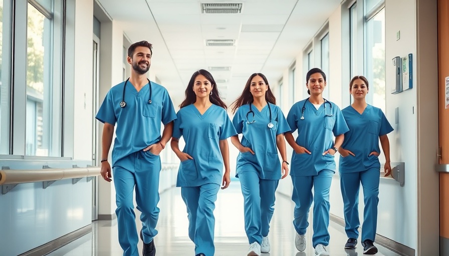 Healthcare workers in hospital corridor, smarter immigration policies healthcare US.