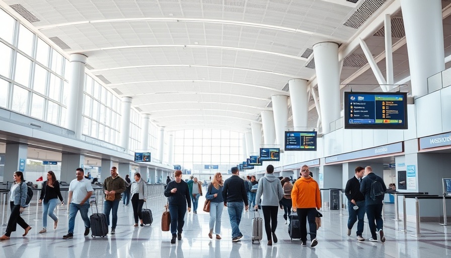 Modern airport terminal in Houston business context.