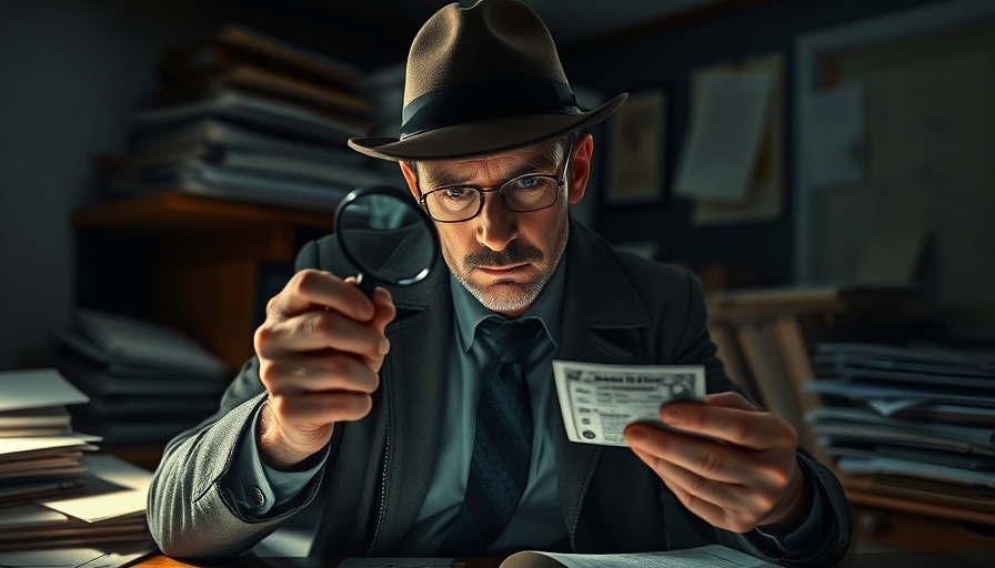 Investigation scene with detective and lottery tickets.