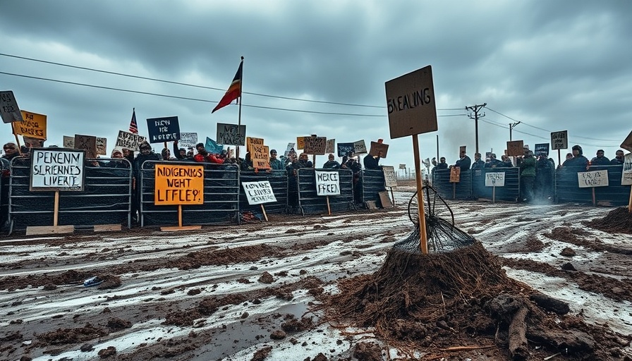Protest site with signs, Greenpeace Ordered to Pay $660 Million.