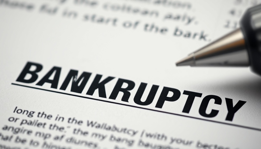 Close-up of a bankruptcy document with focus on 'BANKRUPTCY'.