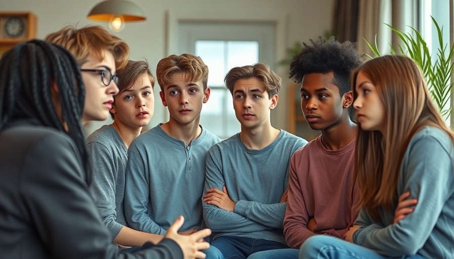 Concerned teens discussing US youth safety and gun violence.