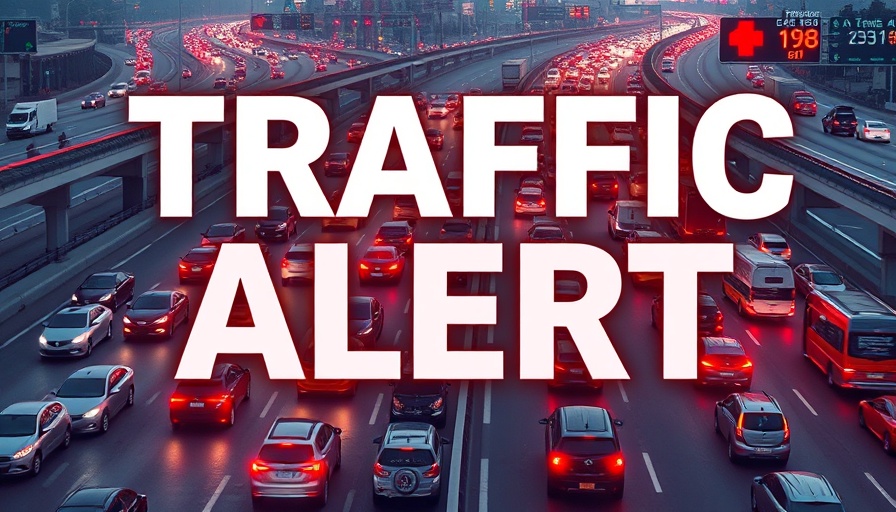 Traffic alert graphic amidst busy Loop 1604 I-10 construction closures.