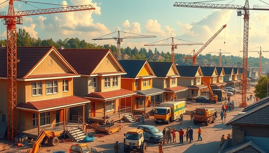 Vibrant construction site amid US homebuilding surge