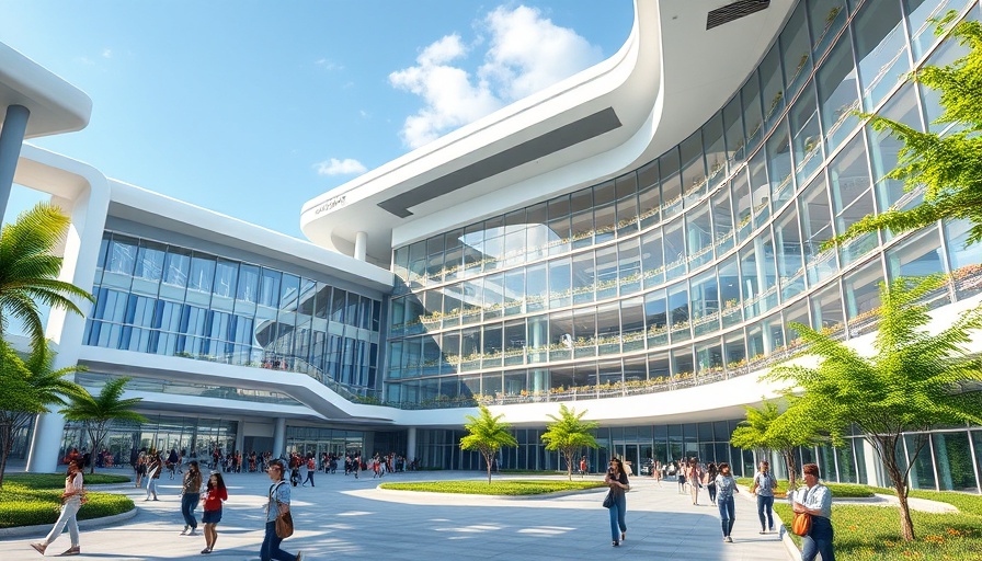 LBJ Early College High School modernization project rendering.