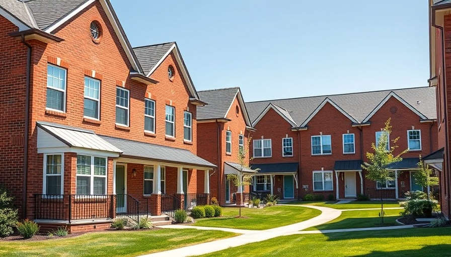 Charming red-brick townhomes in McKinney showcasing peaceful living.
