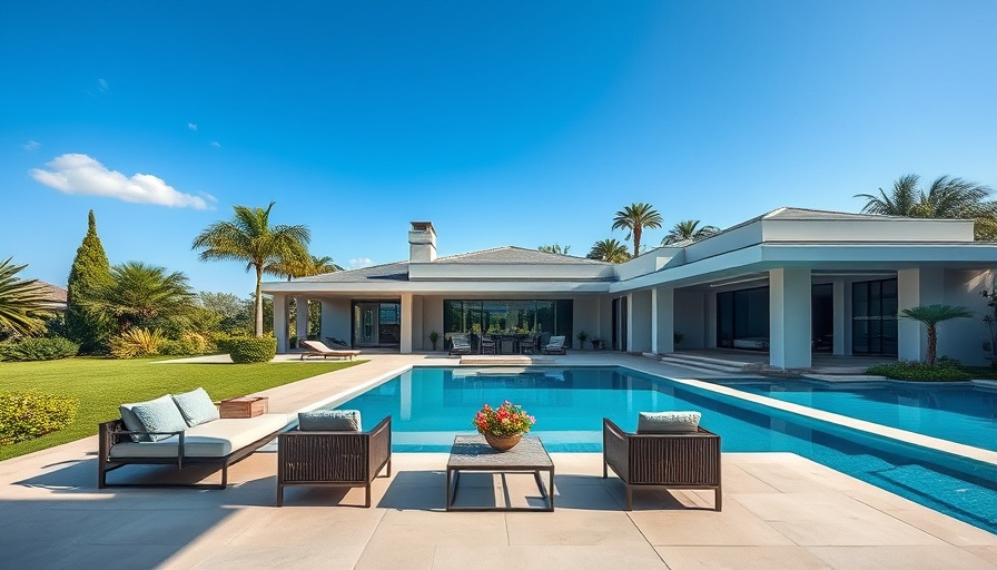 Luxury home for sale in Westlake with pool and outdoor seating.