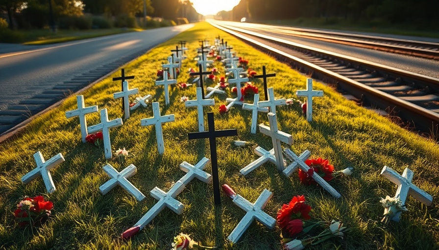 Scattered crosses by roadside, San Antonio breaking news today.
