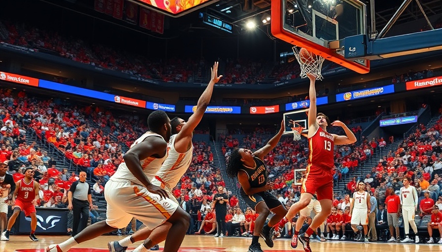 Intense NCAA game showcasing University of Houston basketball.