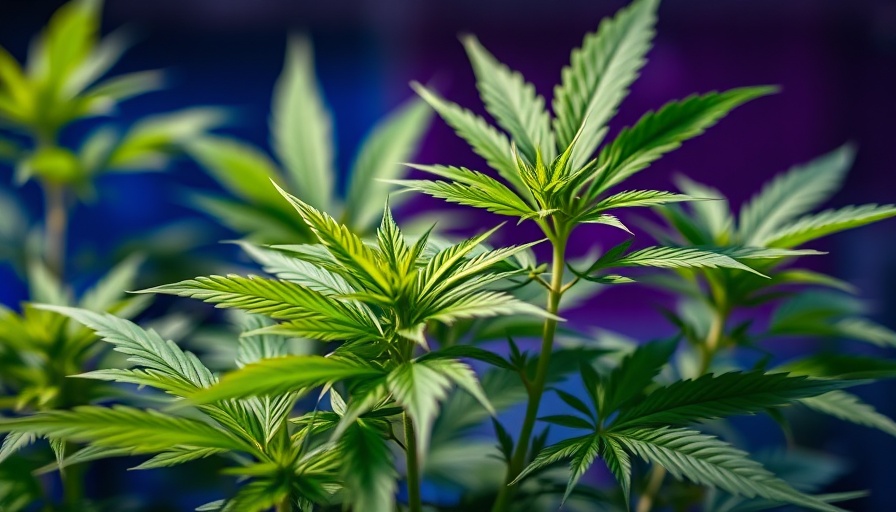 Close-up of cannabis plants related to Texas THC ban.