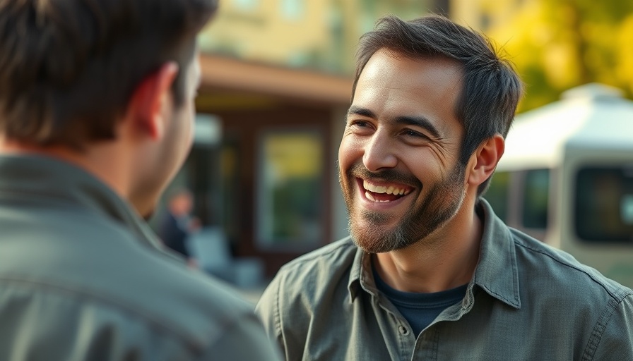 Man smiling during a conversation outdoors, reflecting on Mets patience with players