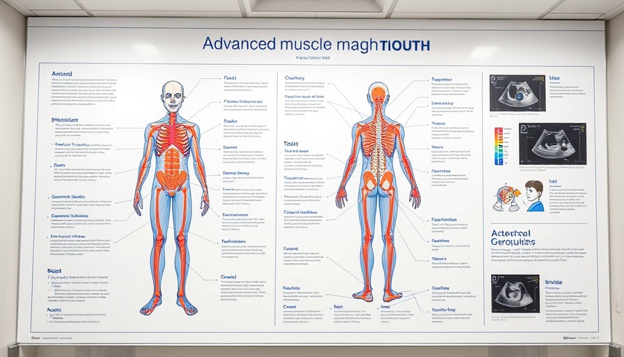 Improved muscle mapping neurological treatment diagram, detailed illustration.