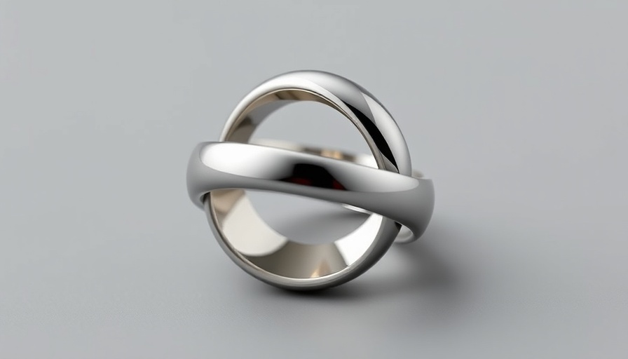 Sleek metallic Ultrahuman Ring AIR displayed on a grey background.