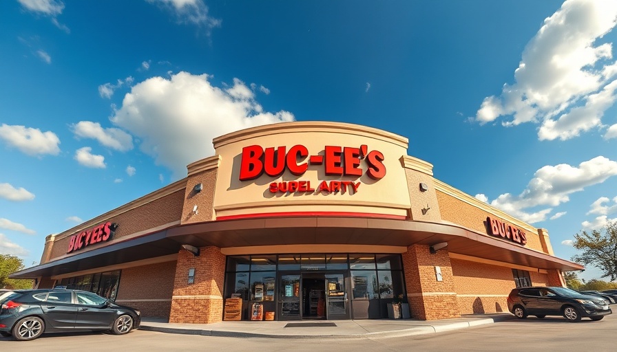 Buc-ee’s store exterior with logo under a blue sky, related to trademark lawsuit
