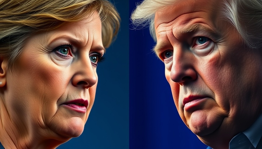 Two political figures in split-screen, focused expressions.