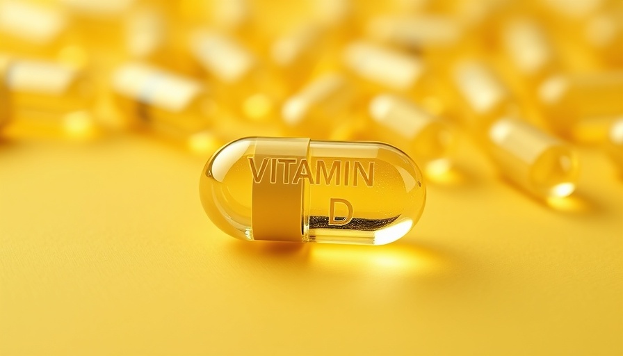 Close-up of vitamin D capsule, high-dose vitamin D for multiple sclerosis.