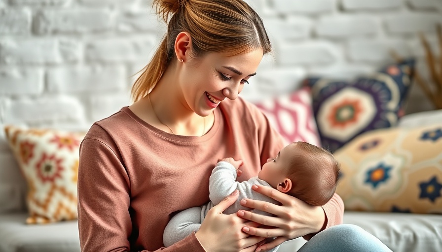 Mother breastfeeding infant in cozy home, exploring breastfeeding duration and child development.