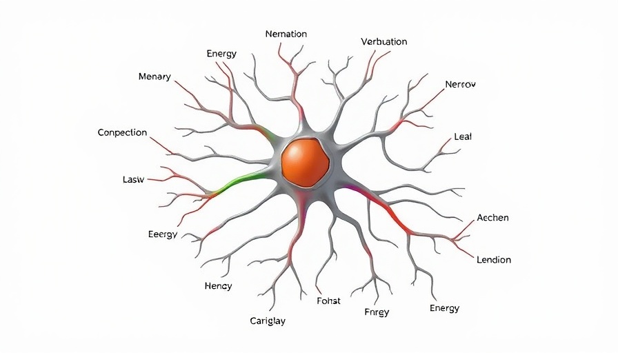Diagram of neurons that regulate energy levels.