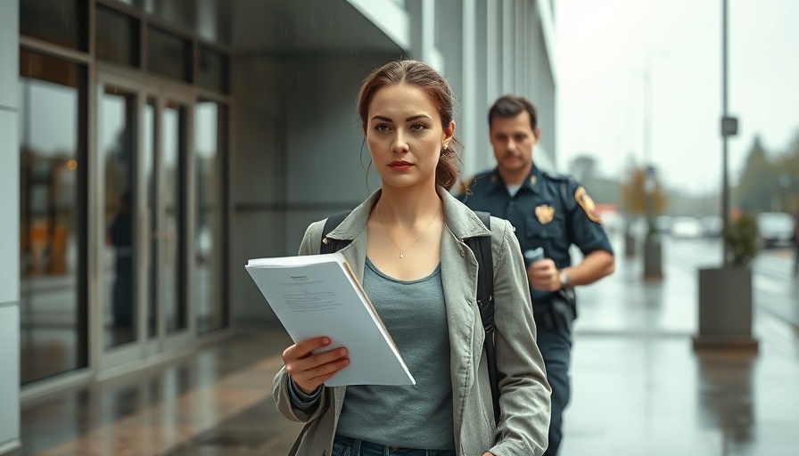 Woman escorted by officers related to illegal abortions in Texas.