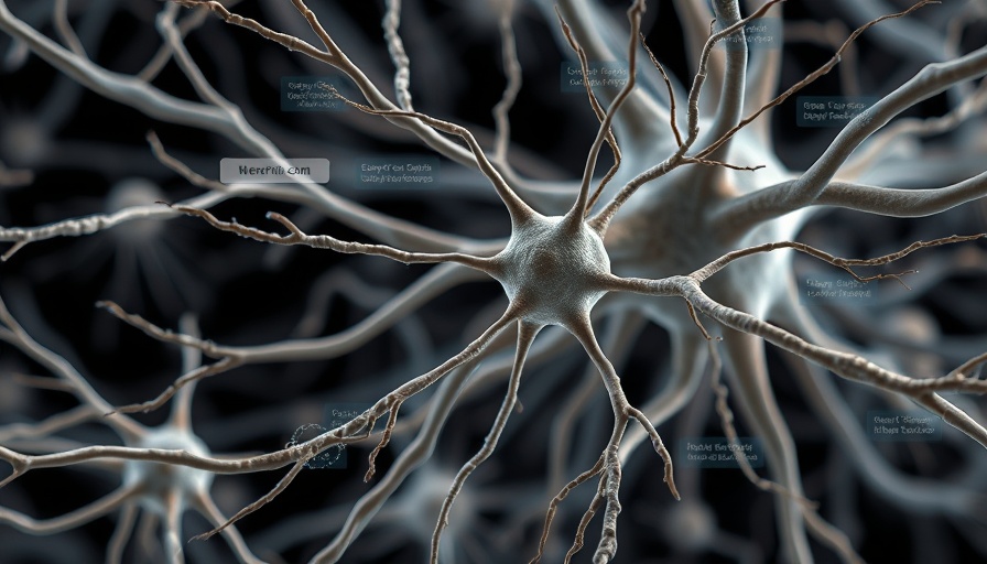 Scientific diagram of neuron connections in Alzheimer's research