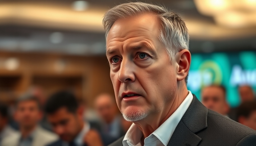 Middle-aged man at a conference related to Texas abortion fine.