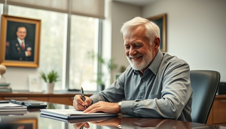 Older man in office discussing Trump Skadden Pro Bono Deal.