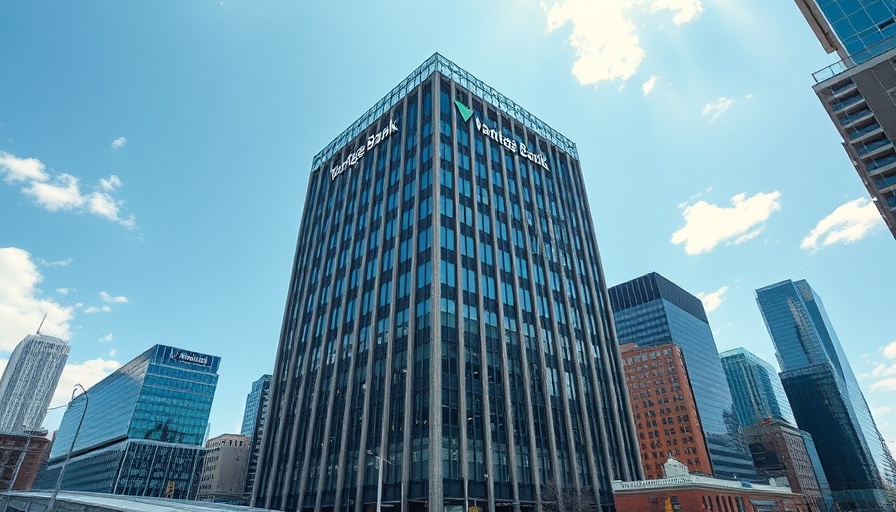 San Antonio business building with Vantage Bank sign.
