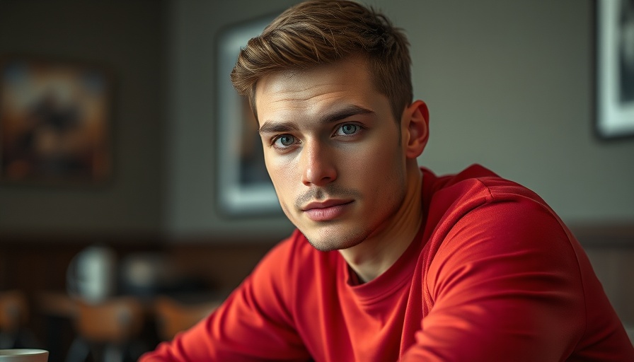 The Line Hulu review: young man in red shirt with expressive gaze