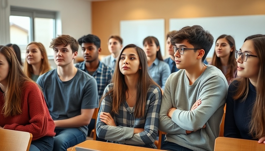 Youth mental health funding discussion group in a classroom.