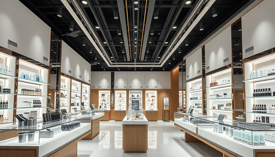 Bluemercury Highland Village Renovation showing modern retail design.